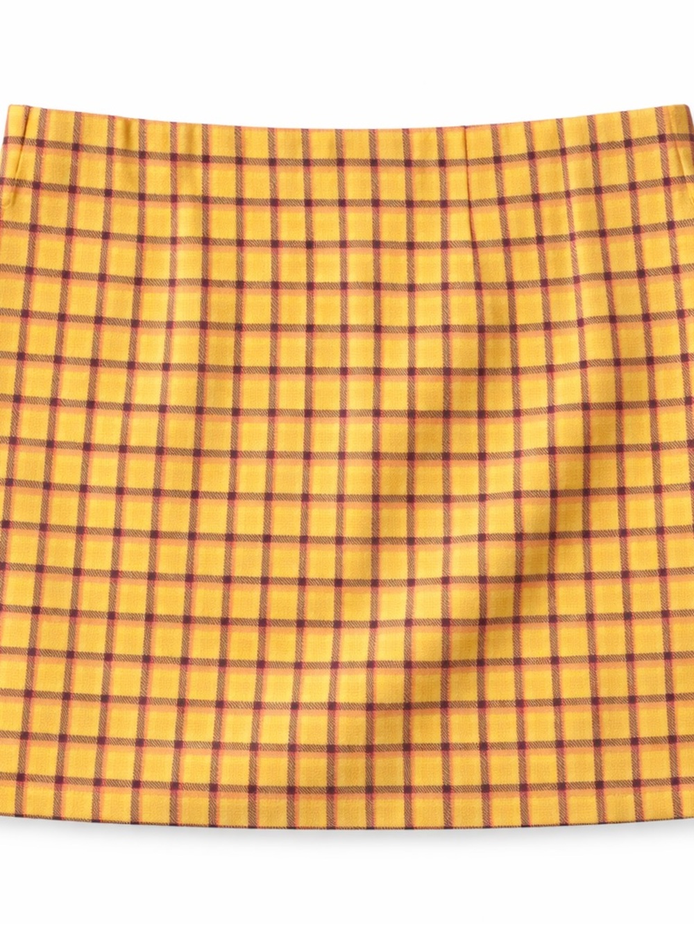 Urban Outfitters Yellow Plaid Mini Skirt Women’s A-Line Y2K Preppy Size M